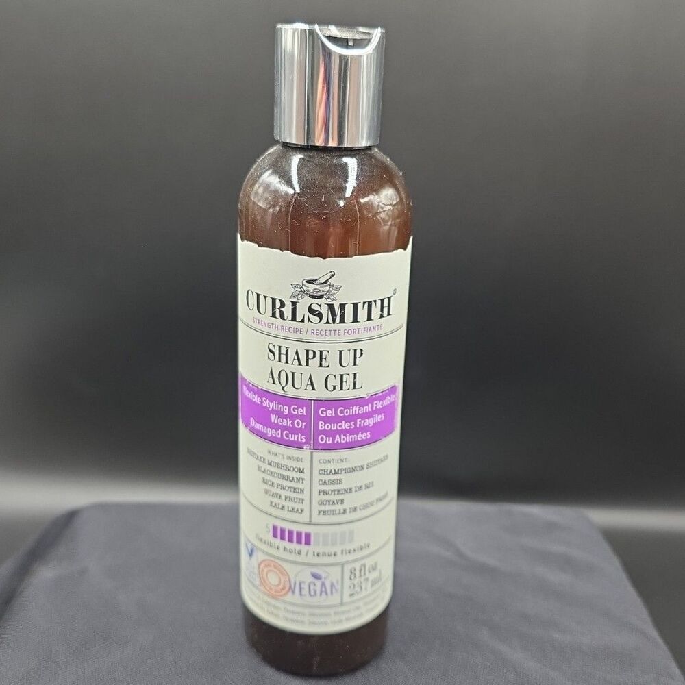 CURLSMITH Shape Up Aqua Gel 8 fl oz/237ml Vegan Cruelty Free Flexible Hold NEW